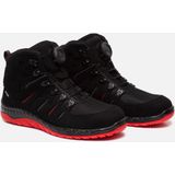 ELTEN Veiligheidsschoenen MADDOX zwart-rood Mid ESD S3, heren, textiel, stalen neus, licht, sportief, zwart/rood, maat: 44