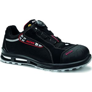 ELTEN SENEX XXT Pro BOA ESD S3 Veiligheidsschoenen voor dames en heren, textiel, kunststof neus (lichter dan stalen neus), licht, sportief, zwart/rood, maat 39