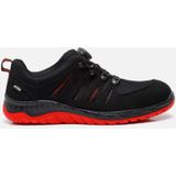 ELTEN MADDOX BOA Black-Red Low ESD S3 Veiligheidsschoenen voor dames en heren, textiel met stalen neus, licht, sportief, zwart/rood, maat 42