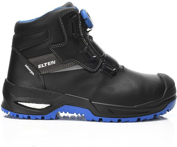 Elten - Stefano XXSG BOA Mid ESD S3 - Zwart/Blauw - Runderleer - Ademend