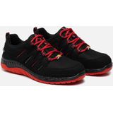 ELTEN Veiligheidsschoenen Maddox Black-Red Low ESD S3, heren, sneakers, sportief, zwart, rood, stalen neus, maat 36
