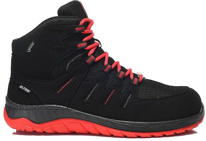 Elten - Maddox GTX Mid ESD S3 - Werkschoenen - Zwart/Rood