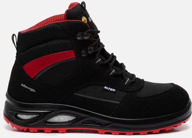 Elten Damen-Sicherheitsstiefel hannah xxtl black-red Mid esd S3 Gr. 37