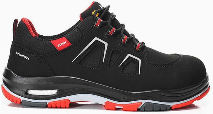 Elten - Alan XXTP - Veiligheidsschoen - Zwart-Rood - Laag - ESD S3