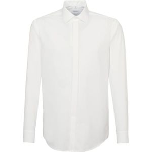 Seidensticker - Regular Fit - Overhemd - Wit - Poplin - Strijkvrij