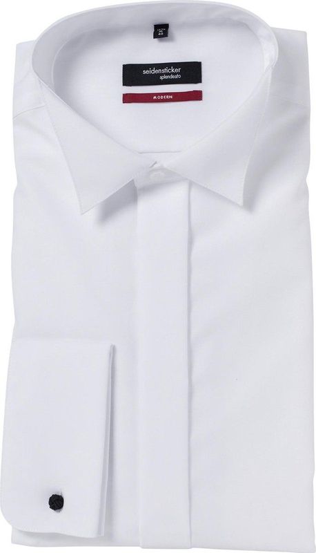 Overhemden - Wit - 100% Katoen - Regular Fit - Kentkraag - Lange Mouwen