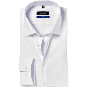 Seidensticker - Shaped Fit Overhemd - Wit - Strijkvrij - 100% Katoen