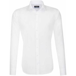 Seidensticker - Shaped Fit - Overhemd - Wit - 100% Katoen - Strijkvrij