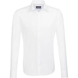 Seidensticker - Herenoverhemd - Wit - 100% Katoen - Strijkvrij