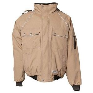 Planam Maat M canvas 320 winterblouse voor heren, kaki/zwart, model 2185