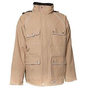 PLANAM® unisex Parka CANVAS 320 khaki, schwarz Größe 3XL