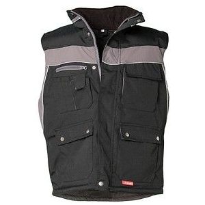 PLANAM® unisex Winterweste PLALINE schwarz, zink Größe 3XL