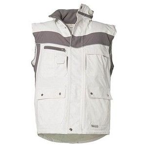 Planam Winter vest ""Plaline"" maat XL in zuiver wit/zink, meerkleurig, 2583056