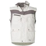 PLANAM® unisex Winterweste PLALINE weiß, zink Größe 4XL