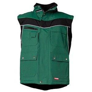 Planam wintervest Plaline, maat XL, groen/zwart, 2585056
