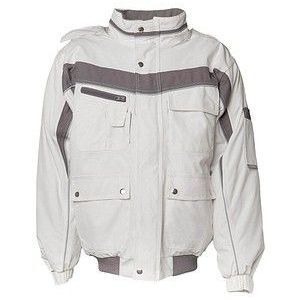 Planam Winter Blouson Plaline, maat XXL, zuiver wit/zink, 2593060