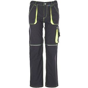 Planam Taillebroek Basalt Neon, maat 27, antraciet/geel/meerkleurig, 6220027