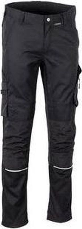 Planam Heren Cargo Norit herenbroek met tailleband, zwart/zwart, 27