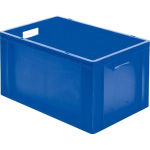 LA-KA-PE Transportstapelbak | L600xB400xH320mm | blauw PP handgreepopening | zijwanden gesloten | 1 stuk - TK600/320-0 BLAU TK600/320-0 BLAU