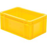 LA-KA-PE Transport-Stapelkasten B300xT200xH145 mm gelb, geschlossen ohne Griffloch