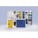 Stumpf Umweltschrank BP-4 lichtgrau / signalgelb + 4 Auffangwannen durchgehend - 7598062