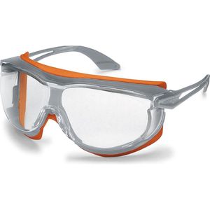Uvex 9175275 veiligheidsbril, Sky Guard, transparant, grijs/oranje