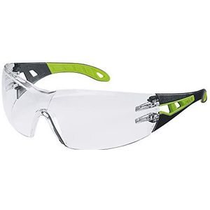 Uvex Pheos 9192 veiligheidsbril, helder/zwart/groen, 2C-1,2 W 1 FKN, krasbestendig, condensvrij