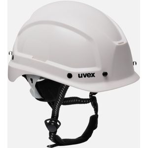 Uvex Pheos Alpine veiligheidshelm, geventileerde werkhelm voor de bouwplaats, zwart/zwart