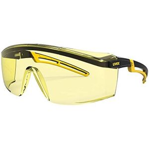 Uvex Astrospec 2.0 Veiligheidsbril, PC-oculaire barnsteen, NF EN 166 170-gecertificeerd, anti-condenslenzen, krasbestendig, chemische producten, UV400-bescherming, licht