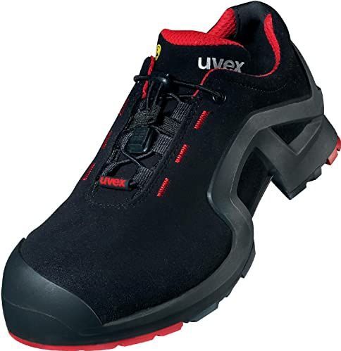 Uvex 1 x werkschoenen X-Tended Support – veiligheidsschoenen S3 SRC ESD – rood/zwart, Rood/Zwart