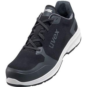 Uvex 1 Sport S3 ESD veiligheidsschoenen voor heren - comfortabele en ademende werkschoenen voor mannen - licht en ergonomisch lage schoenen velours - zwart, 41 EU