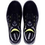 Uvex - 1 - Werkschoenen - Zwart - Leer