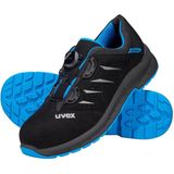 Uvex 2 Veiligheidsschoen S1P BOA 25425 - Zwart/Blauw - 40