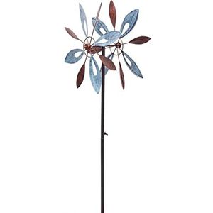 Windvanger HQ Metal Wind Spinner: Copper Flower Duett 110221 Regenboog 36 x 122 cm