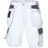 teXXor - Bermuda - Korte Werkbroek - Wit/Grijs - 65% Polyester, 35% Katoen, 8 Zakken