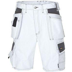 TeXXor canvas werkshorts ""BERMUDA"" 62 wit/grijs