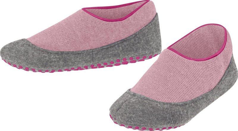 FALKE Cosyshoe antislip noppen merinowol huissokken pantoffels kinderen roze