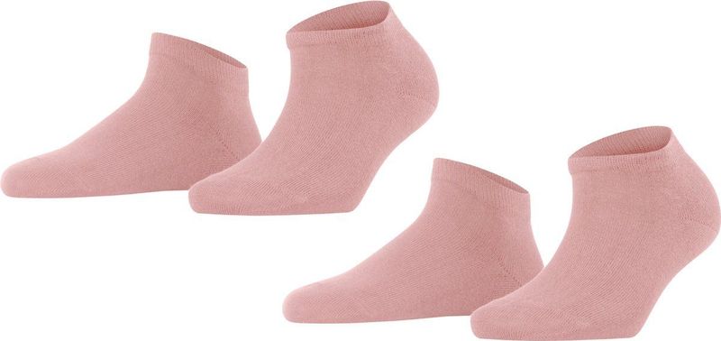 FALKE Happy 2-Pack katoen multipack sneakersokken dames pink - Maat 35-38