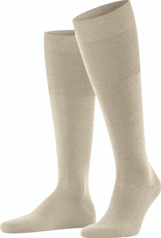 FALKE - Airport - Kniekousen - Zwart - Merinowol/Katoen/Polyamide/Elastaan