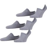 FALKE Cool Kick 3-Pack anatomische pluche zool functioneel garen multipack footies unisex grijs - Maat 42-43