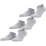 FALKE Cool Kick 3-Pack kort eenkleurig functioneel materiaal multipack sneakersokken enkelsokken unisex grijs - maat 46-48