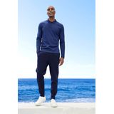 FALKE - Heren Polo Shirt - Blauw - 100% Peruaans Pimakatoen - 280 g/m²