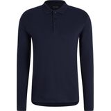 FALKE - Heren Polo Shirt - Blauw - 100% Peruaans Pimakatoen - 280 g/m²