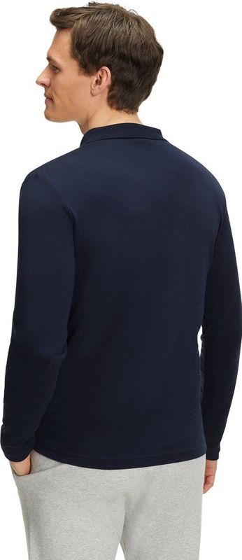 FALKE - Heren Polo Shirt - Blauw - 100% Peruaans Pimakatoen - 280 g/m²