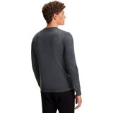 FALKE Basic Crew Neck Wool elegante klassieker wol trui heren grijs - maat L