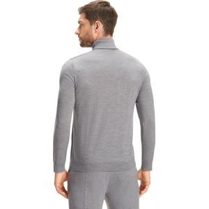 FALKE Basic Roll Neck Rollkragen elegante klassieker wol coltrui heren grijs - maat XL