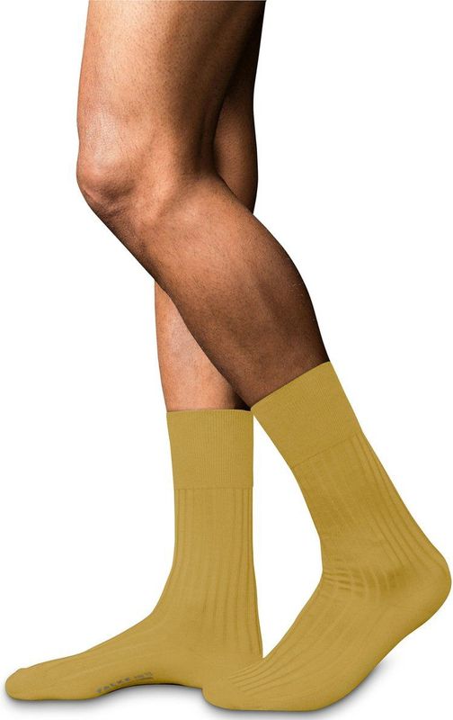 FALKE - No. 13 - Huissokken - Okergeel - 95% Katoen, 5% Polyamide