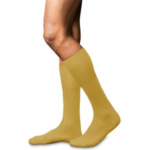FALKE No. 13 Finest Piuma Cotton heren kniekousen, okergeel (nugget)