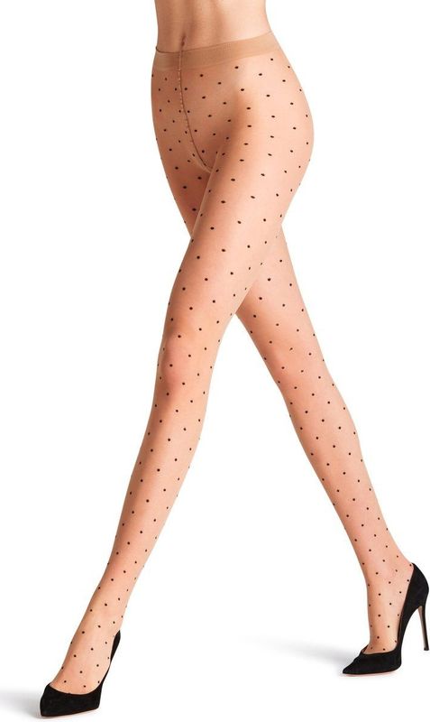 FALKE - Dot Bicolor - Panty - Huidskleur - Transparant Materiaal 15 DEN