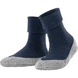 FALKE Cosyshoe Huissokken - Blauw - Merinowol - Antislip Noppen